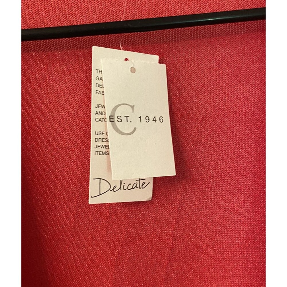 Women’s EST. 1946 Red Sheer Cardigan 22/24W Office - Picture 2 of 8
